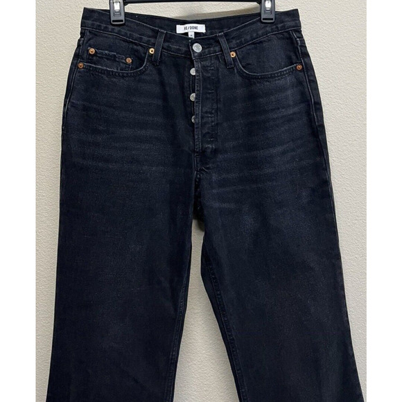 RE/DONE 90s High Rise Loose Jeans Size 29 Button fly Black 2 STYLE 166-3W7BC - Picture 11 of 12